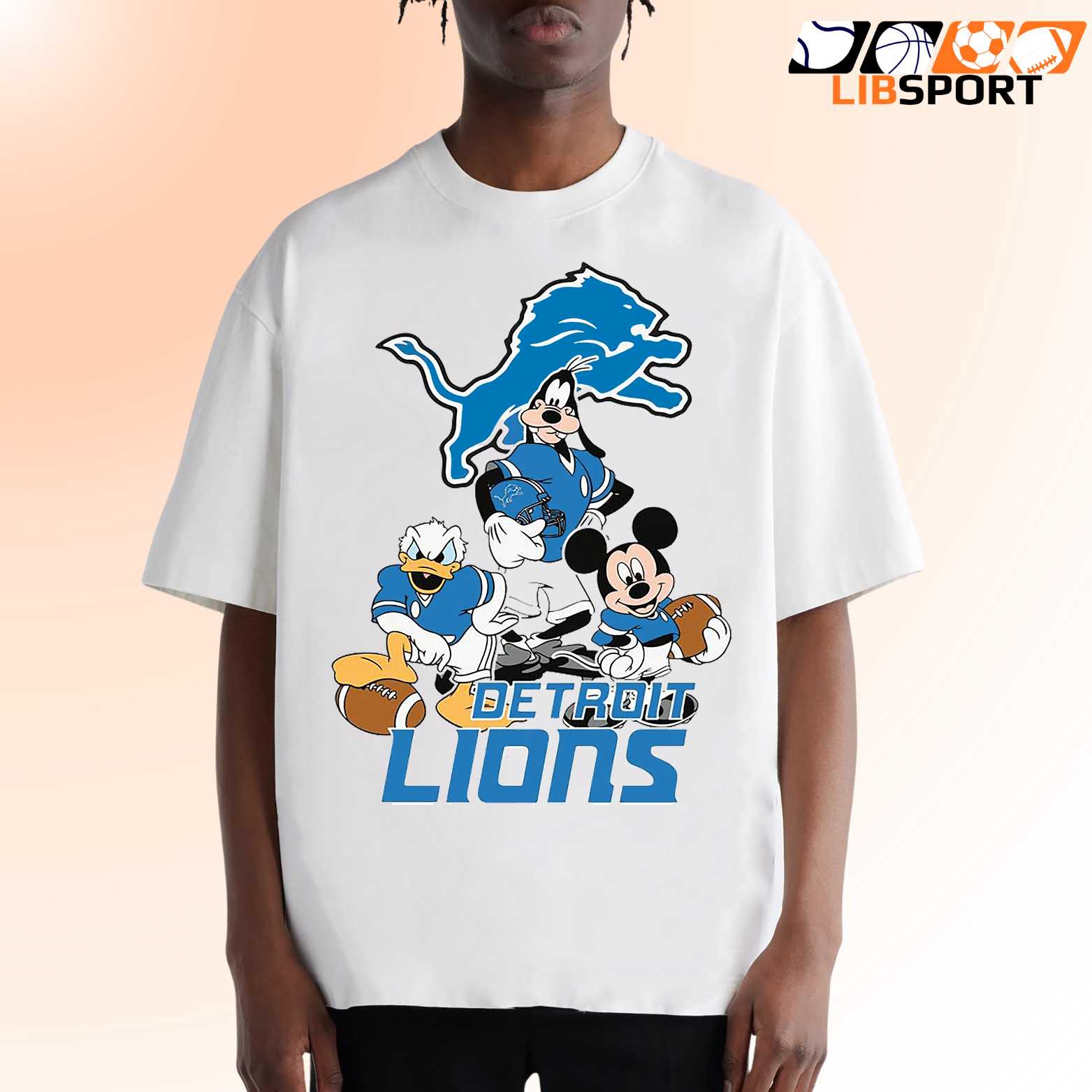 Detroit Lions Disney Style T-Shirt, Nfl Football Tee, Fan Gift Shirt